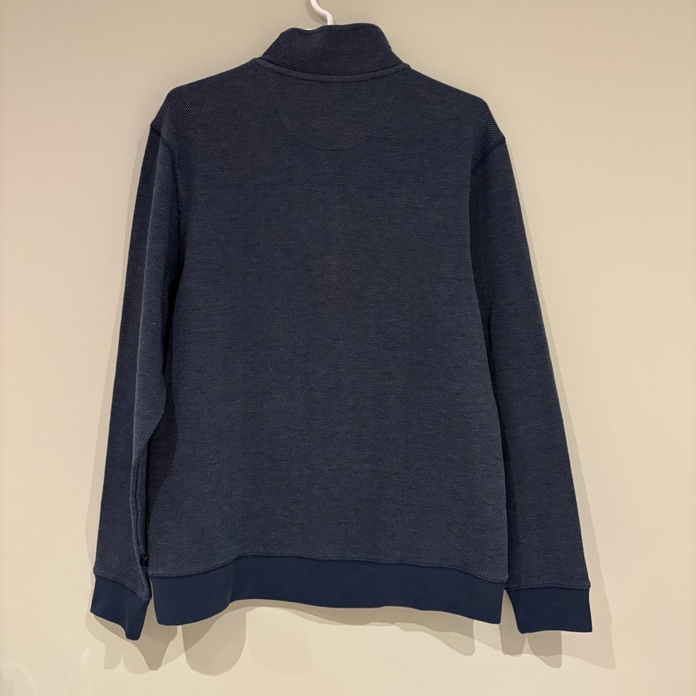 Denver Hayes Men's Dark Blue Half Zip-Up Sweater - Picture 5 of 7